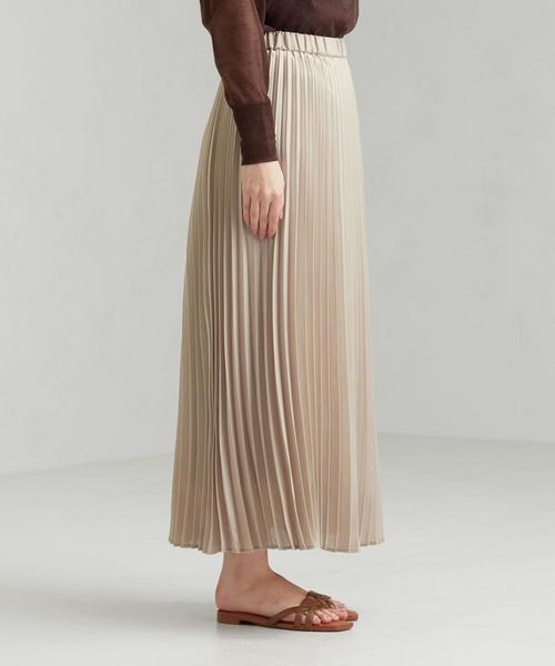 green label relaxing（グリーンレーベルリラクシング）の「CFC PE シアー プリーツ スカート（スカート・レディース・ライラック/ベージュ/モカ/ライトブルー・FREE）」の6枚目の写真