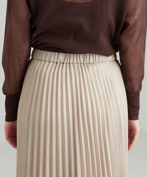 green label relaxing（グリーンレーベルリラクシング）の「CFC PE シアー プリーツ スカート（スカート・レディース・ライラック/ベージュ/モカ/ライトブルー・FREE）」の9枚目の写真