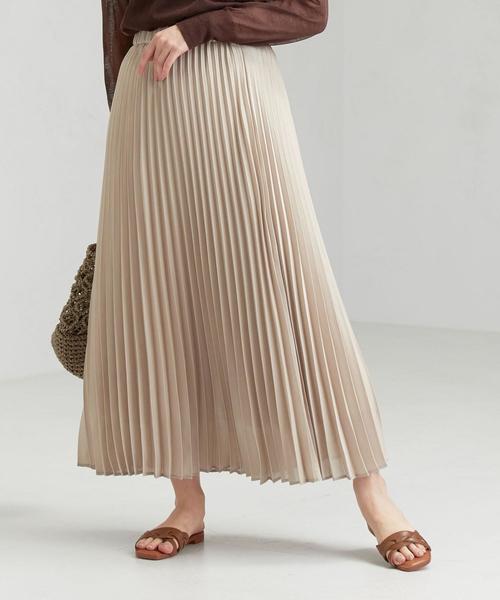 green label relaxing（グリーンレーベルリラクシング）の「CFC PE シアー プリーツ スカート（スカート・レディース・ライラック/ベージュ/モカ/ライトブルー・FREE）」の21枚目の写真