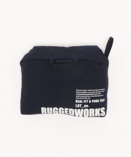 RUGGEDWORKS（ラゲッドワークス）の「ストライプポケッタブル撥水加工ジャケット　ユニセックス（その他アウター・キッズ・オフホワイト/ネイビー・150cm/90㎝/140cm/100cm/110cm/120cm/130cm）」の5枚目の写真