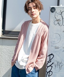 CavariA（キャバリア）の「『CavariA/キャバリア』12G鹿の子編みボタンレス長袖カーディガン（カーディガン/ボレロ）」