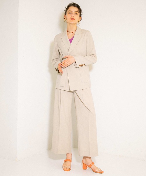 PUBLIC TOKYO（パブリックトウキョウ）の「極 サマージャケット/セットアップ（テーラードジャケット・レディース・ベージュ/ミント/ピンク・FREE）」の10枚目の写真