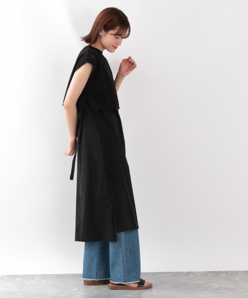 LOWRYS FARM（ローリーズファーム）の「ベストツキ２Ｐワンピ　886745（ワンピース・レディース・ブラック/ベージュ/アイボリー・FREE）」の3枚目の写真