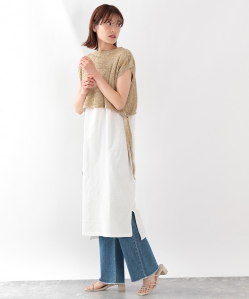 LOWRYS FARM（ローリーズファーム）の「ベストツキ２Ｐワンピ　886745（ワンピース・レディース・ブラック/ベージュ/アイボリー・FREE）」の6枚目の写真