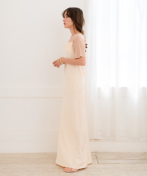 flowriri（フロウリリ）の「flowriri バックリボンサテンキャミワンピース（ワンピース・レディース・アイボリー/ベージュ・FREE）」の21枚目の写真