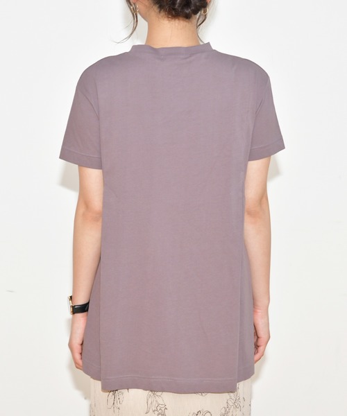 Ambre Neige（アンブルネージュ）の「デザインタックTシャツ／【WEB/EC限定商品】（Tシャツ/カットソー・レディース・オフホワイト/サックスブルー/モカ/パープル・FREE）」の11枚目の写真