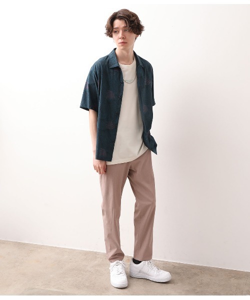 JUNRED（ジュンレッド）の「ダークリーフプリントシャツ（シャツ/ブラウス・メンズ・ブラック/ネイビー・LL/M/L）」の5枚目の写真