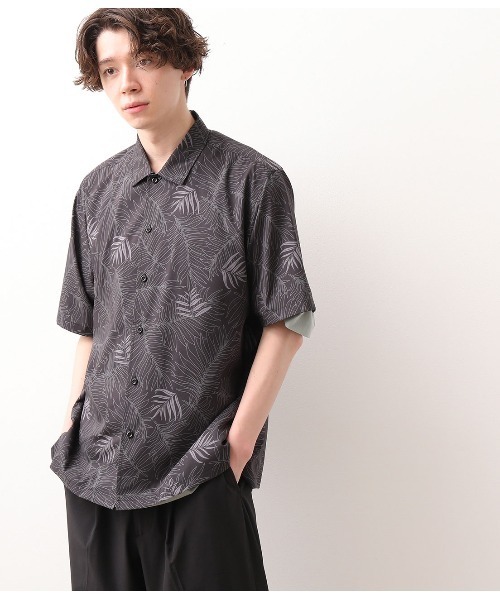 JUNRED（ジュンレッド）の「ダークリーフプリントシャツ（シャツ/ブラウス・メンズ・ブラック/ネイビー・LL/M/L）」の11枚目の写真