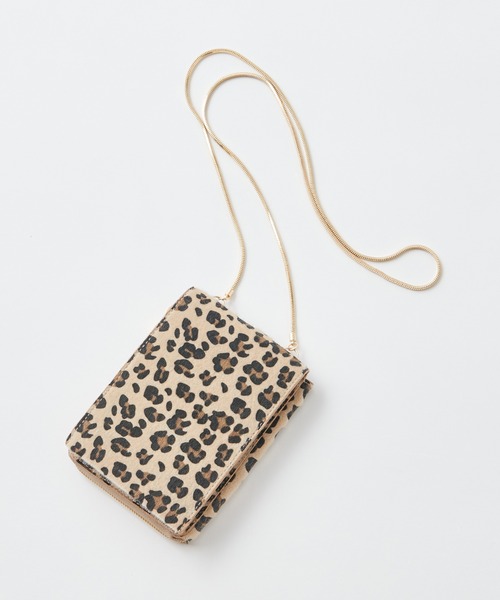 one after another NICE CLAUP（ワンアフターアナザーナイスクラップ）の「スマホショルダーバッグ（ショルダーバッグ・レディース・サックスブルー/シルバー/ゴールド/アイボリー/ベビーピンク/ベージュ/レオパード/グレイッシュベージュ・FREE）」の8枚目の写真