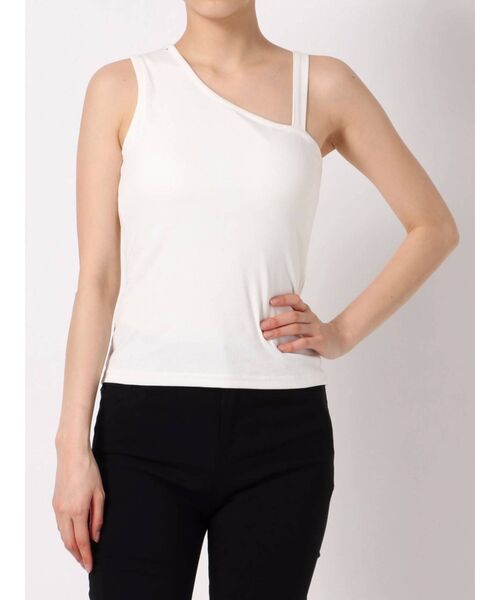 dazzlin（ダズリン）の「ワンショルインナートップス（Tシャツ/カットソー・レディース・ブラック/オフホワイト・FREE）」の2枚目の写真