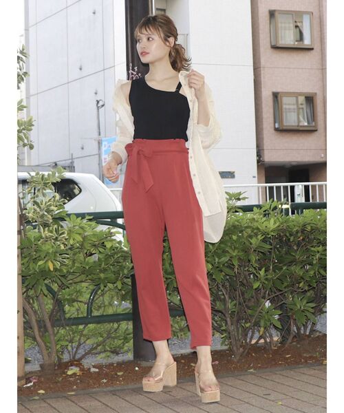 dazzlin（ダズリン）の「ワンショルインナートップス（Tシャツ/カットソー・レディース・ブラック/オフホワイト・FREE）」の8枚目の写真