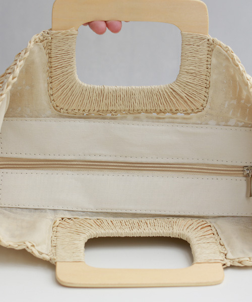 REAL CUBE(リアルキューブ)の「スクエアハンドルペーパーバッグ(トートバッグ・レディース・ベージュ/ナチュラル・FREE)」の10枚目の写真