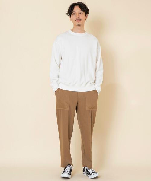 coen(コーエン)の「【女性にもオススメ】USAコットンクルーネックスウェットトレーナー(一部WEB限定カラー)#(スウェット・メンズ・ターコイズブルー/ライトピンク/ダークグレー/ベージュ/ホワイト/ダークブラウン/ネイビー/その他1/ブラック/ナチュラル/ケリー・X-LARGE/LARGE/MEDIUM/SMALL)」の12枚目の写真