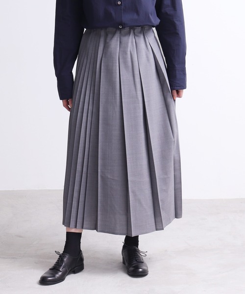 yuni（ユニ ）の「○アシンメトリープリーツスカート（スカート）」 - WEAR 
