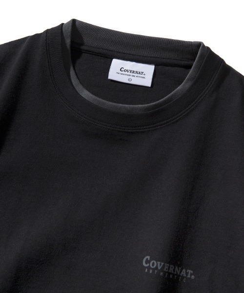 COVERNAT（カバーナット）の「【COVERNAT】LAYERED AUTHENTIC LOGO LONG SLEEVE / カバーナット レイヤード オーセンティック ロゴ ロングスリーブ Tシャツ（Tシャツ/カットソー・メンズ・ブラック/チャコールグレー/ストライプ/グリーン/アイボリー・MEDIUM/SMALL/LARGE）」の8枚目の写真