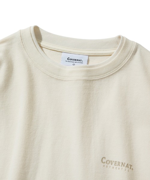 Tシャツ・カットソー COVERNAT Authentic Cool Tech T-Shirt Beige COVERNAT】LAYERED AUTHENTIC LOGO LONG SLEEVE / カバーナット