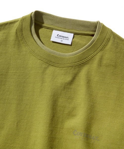 Tシャツ・カットソー COVERNAT Authentic Cool Tech T-Shirt Beige COVERNAT】LAYERED AUTHENTIC LOGO LONG SLEEVE / カバーナット