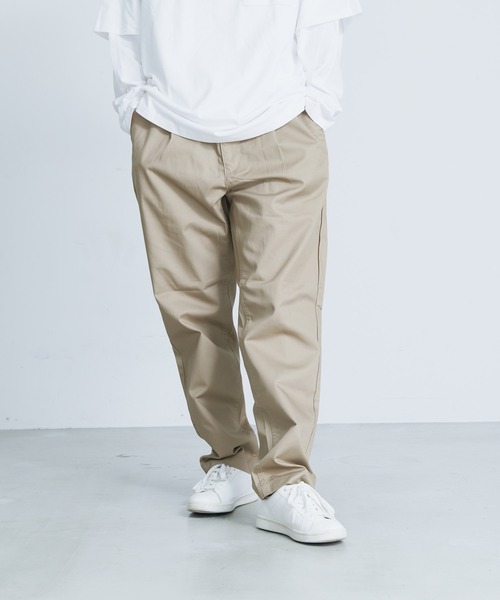 Dickies（ディッキーズ）の「【DICKIES/ディッキーズ】ツイルイージーパンツ　０４１０－７７１１ ビッグシルエット　ジョガーパンツ　　テーパードシルエット　ウエストゴム仕様　タック入り（その他パンツ・メンズ・チャコールグレー/ブラック/ベージュ/カーキ/スミクロ/ダークベージュ/グレー/グリーン/オリーブ・MEDIUM/LARGE/X-LARGE）」の6枚目の写真
