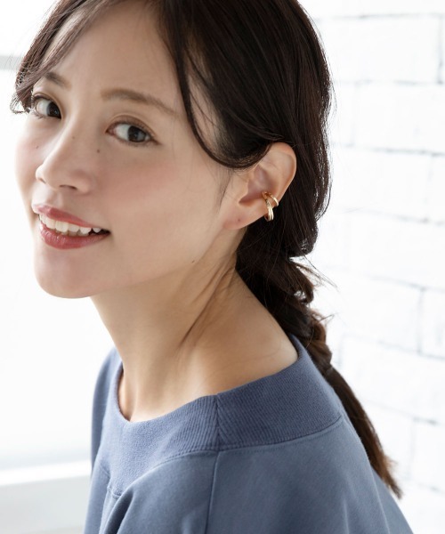 colleca la（コレカラ）の「2連イヤーカフ（イヤーカフ・レディース・シルバー/ゴールド・ﾌﾘ-）」の10枚目の写真