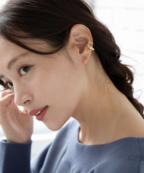 colleca la（コレカラ）の「2連イヤーカフ（イヤーカフ・レディース・シルバー/ゴールド・ﾌﾘ-）」の9枚目の写真