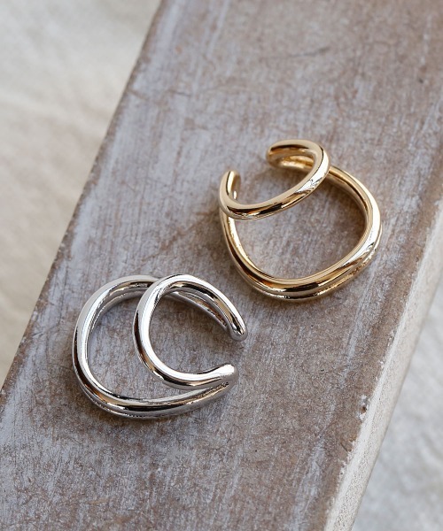 colleca la（コレカラ）の「2連イヤーカフ（イヤーカフ・レディース・シルバー/ゴールド・ﾌﾘ-）」の7枚目の写真