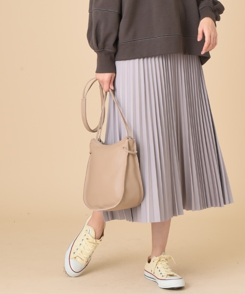 INTERPLANET（インタープラネット）の「リバーシブル配色タフタスカート（スカート・レディース・パープル/サックスブルー/オレンジ・FREE）」の3枚目の写真