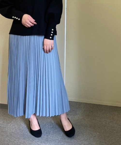 INTERPLANET（インタープラネット）の「リバーシブル配色タフタスカート（スカート・レディース・パープル/サックスブルー/オレンジ・FREE）」の2枚目の写真