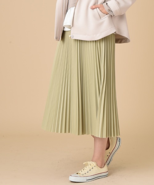 リバーシブル配色タフタスカート