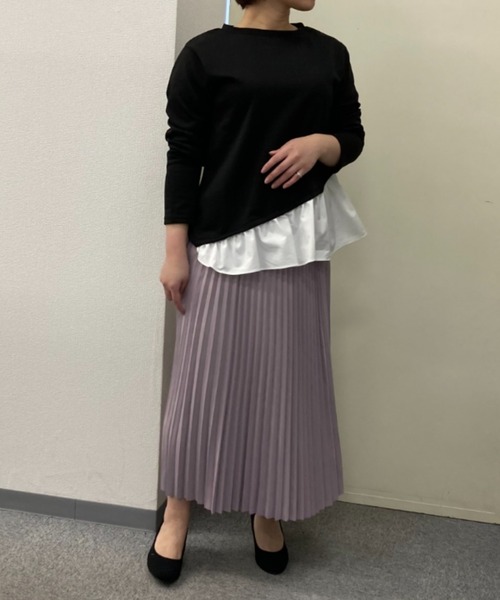 INTERPLANET（インタープラネット）の「リバーシブル配色タフタスカート（スカート・レディース・パープル/サックスブルー/オレンジ・FREE）」の22枚目の写真