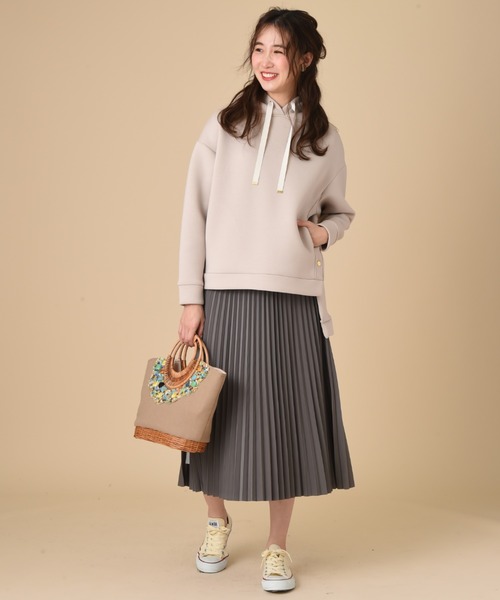 INTERPLANET（インタープラネット）の「リバーシブル配色タフタスカート（スカート・レディース・パープル/サックスブルー/オレンジ・FREE）」の11枚目の写真