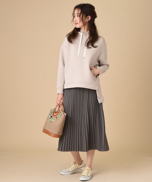 INTERPLANET（インタープラネット）の「リバーシブル配色タフタスカート（スカート・レディース・パープル/サックスブルー/オレンジ・FREE）」の12枚目の写真