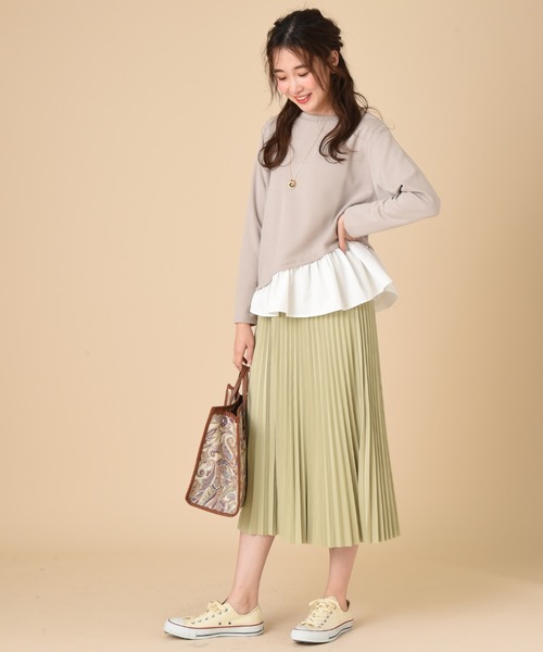 INTERPLANET（インタープラネット）の「リバーシブル配色タフタスカート（スカート・レディース・パープル/サックスブルー/オレンジ・FREE）」の16枚目の写真