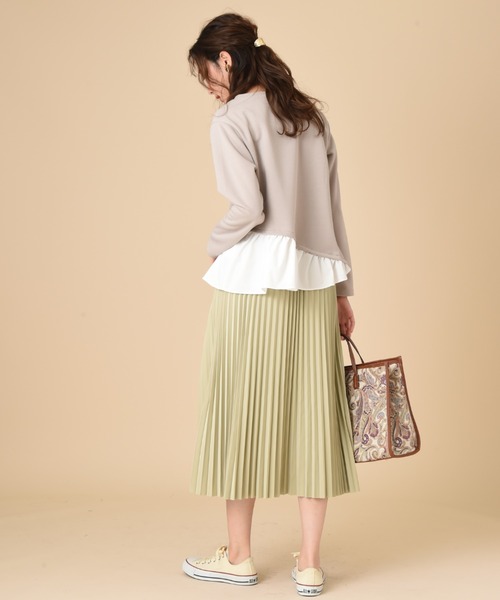 INTERPLANET（インタープラネット）の「リバーシブル配色タフタスカート（スカート・レディース・パープル/サックスブルー/オレンジ・FREE）」の18枚目の写真