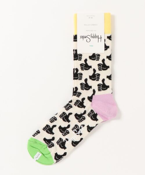 Happy Socks(ハッピーソックス)の「HAPPY SOCKS/キャッチーデザインソックス(ソックス/靴下・レディース・ブラック系その他3/ブルー系その他6/ブラック系その他6/ブルー系その他4/グレー/ホワイト系その他2/ブルー系その他3/ダークグリーン・SMALL/MEDIUM)」の2枚目の写真