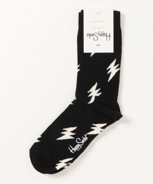 Happy Socks(ハッピーソックス)の「HAPPY SOCKS/キャッチーデザインソックス(ソックス/靴下・レディース・ブラック系その他3/ブルー系その他6/ブラック系その他6/ブルー系その他4/グレー/ホワイト系その他2/ブルー系その他3/ダークグリーン・SMALL/MEDIUM)」の4枚目の写真