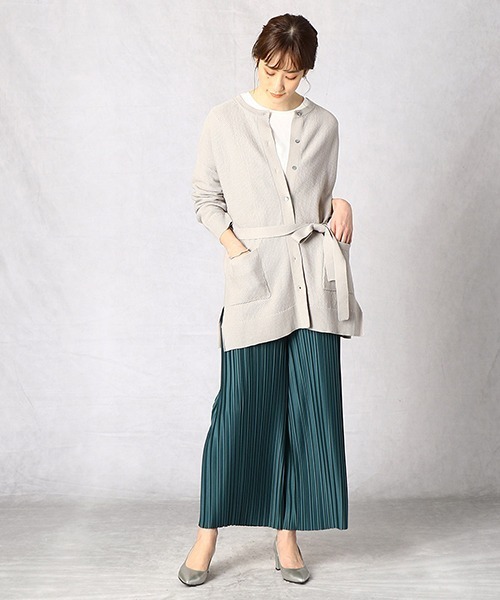 Comme　Ca　Mature（コムサマチュア）の「クルーネック カーディガン（カーディガン/ボレロ・レディース・ライトグレー/ブラック/ブラウン・FREE）」の4枚目の写真