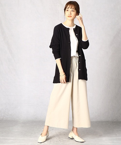 Comme　Ca　Mature（コムサマチュア）の「クルーネック カーディガン（カーディガン/ボレロ・レディース・ライトグレー/ブラック/ブラウン・FREE）」の5枚目の写真