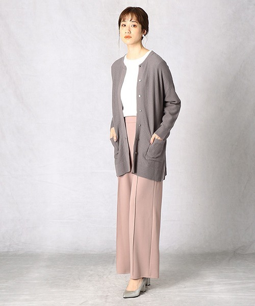 Comme　Ca　Mature（コムサマチュア）の「クルーネック カーディガン（カーディガン/ボレロ・レディース・ライトグレー/ブラック/ブラウン・FREE）」の6枚目の写真