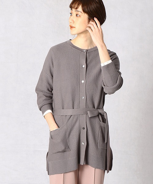 Comme　Ca　Mature（コムサマチュア）の「クルーネック カーディガン（カーディガン/ボレロ・レディース・ライトグレー/ブラック/ブラウン・FREE）」の7枚目の写真