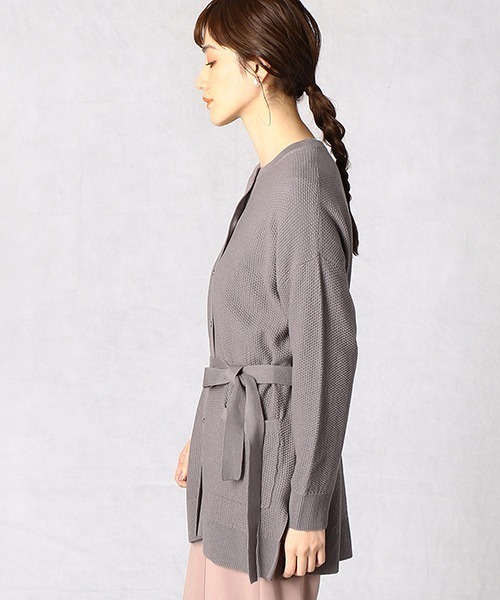 Comme　Ca　Mature（コムサマチュア）の「クルーネック カーディガン（カーディガン/ボレロ・レディース・ライトグレー/ブラック/ブラウン・FREE）」の8枚目の写真