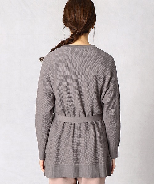 Comme　Ca　Mature（コムサマチュア）の「クルーネック カーディガン（カーディガン/ボレロ・レディース・ライトグレー/ブラック/ブラウン・FREE）」の9枚目の写真