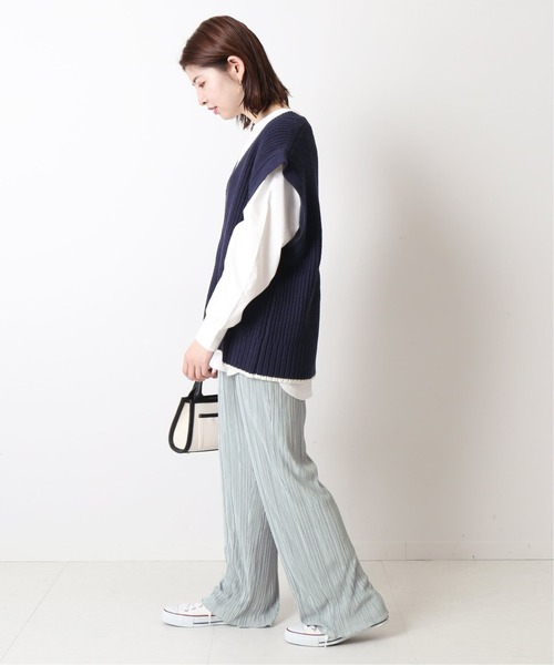 Simplicite（サンプリシテ）の「マイクロプリーツイージーパンツ◆（その他パンツ・レディース・ベージュ/イエロー/グレー系その他・FREE）」の5枚目の写真