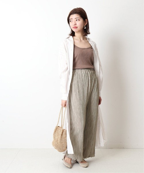 Simplicite（サンプリシテ）の「マイクロプリーツイージーパンツ◆（その他パンツ・レディース・ベージュ/イエロー/グレー系その他・FREE）」の7枚目の写真