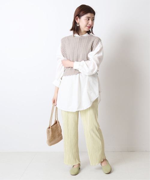 Simplicite（サンプリシテ）の「マイクロプリーツイージーパンツ◆（その他パンツ・レディース・ベージュ/イエロー/グレー系その他・FREE）」の10枚目の写真