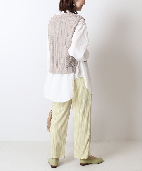 Simplicite（サンプリシテ）の「マイクロプリーツイージーパンツ◆（その他パンツ・レディース・ベージュ/イエロー/グレー系その他・FREE）」の13枚目の写真