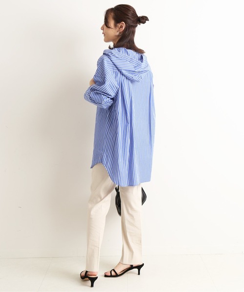 SLOBE IENA（スローブイエナ）の「麻ストレッチ ストレートパンツ【手洗い可能】◆（その他パンツ・レディース・チャコールグレー/サックスブルー/ピンク/アイボリー・40/38/36）」の14枚目の写真