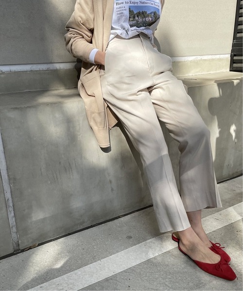 【ファッション通販】 SLOBE ストレート IENA（スローブイエナ）の「麻ストレッチ パンツ