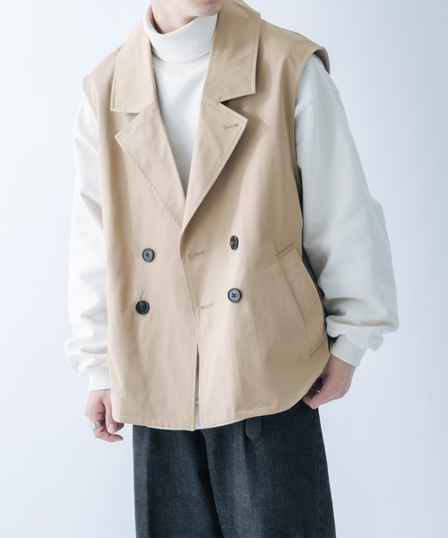 cen. トレンチ　ジレ　ベージュ epnok（エプノック）の「トレンチベスト/ジレ（ベスト）」 - WEAR