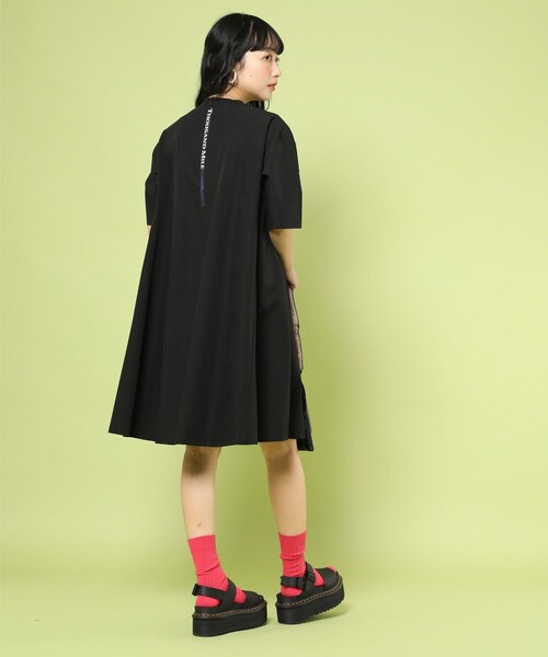 新品❣️FREAK’S STORE/サウザンドマイル 5分袖 フレアワンピース セール】THOUSAND MILE × FREAK'S STORE/サウザンドマイル 5分袖