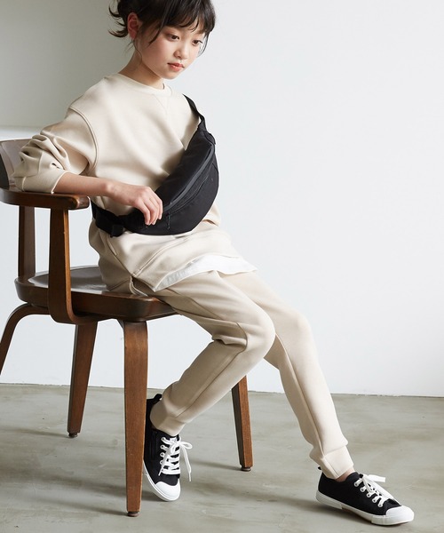 OMNES Another Edition（オムネス アナザーエディション）の「キッズ ストレッチダンボールニット イージーパンツ（その他パンツ・キッズ・ブルー/ホワイト系その他/チャコール・130/100/120/140/110）」の2枚目の写真